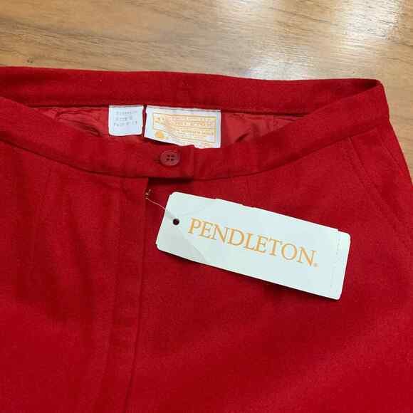 Pendleton Pants Size 8 Vintage 70s Red Wool NWT New Small Classic - Picture 11 of 13